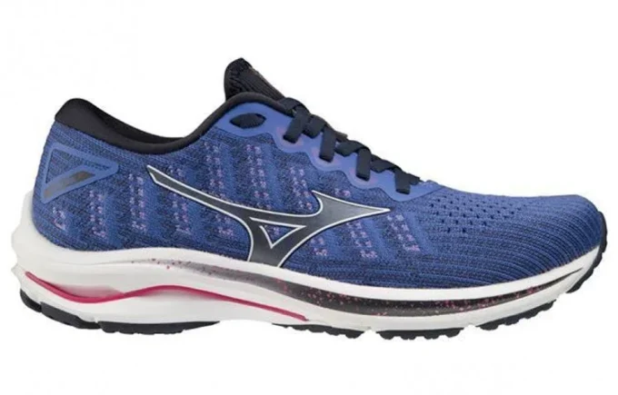 Mizuno Wave Rider 25 Waveknit Super Wide “Blauw Wit”