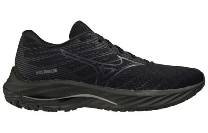 Mizuno Wave Rider 26 “Zwart Donkergrijs”