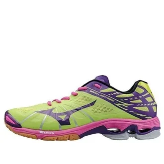 Wave Lightning Z Lichtgewicht slijtvaste volleybalschoenen Groen Paars