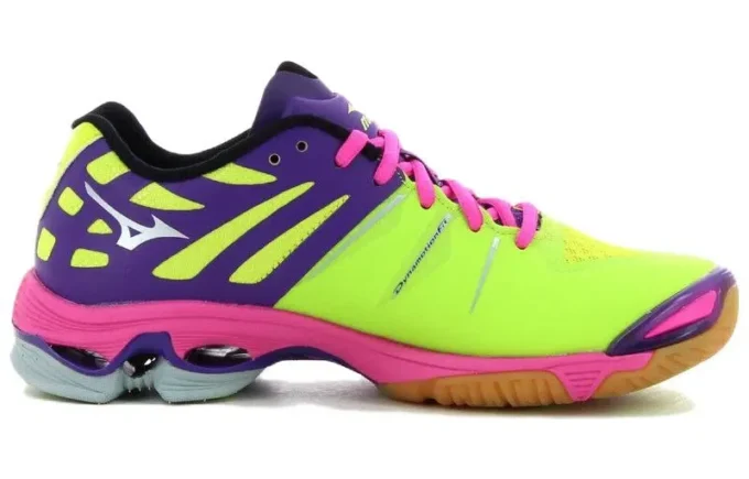 Wave Lightning Z Lichtgewicht slijtvaste volleybalschoenen Groen Paars