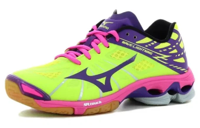 Wave Lightning Z Lichtgewicht slijtvaste volleybalschoenen Groen Paars