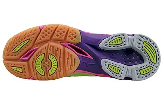 Wave Lightning Z Lichtgewicht slijtvaste volleybalschoenen Groen Paars