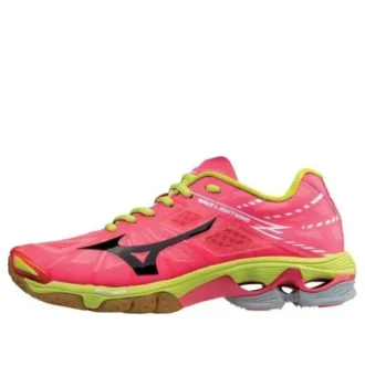 Wave Lightning Z Lichtgewicht slijtvaste volleybalschoenen Roze Zwart