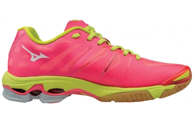 Wave Lightning Z Lichtgewicht slijtvaste volleybalschoenen Roze Zwart
